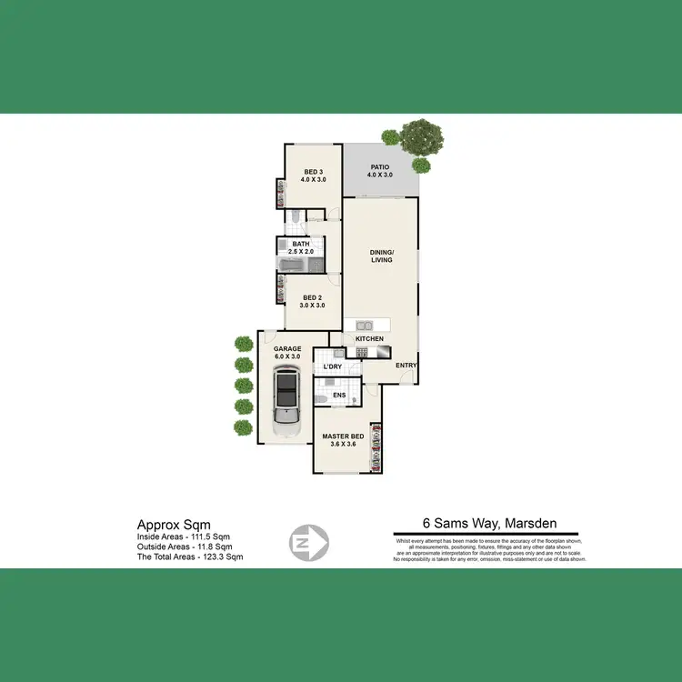 Floorplan of Homely house listing, 6A Sams Way, Marsden QLD 4132
