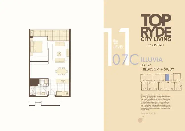 Floorplan of Homely apartment listing, 1107c/5 Pope Street, Ryde NSW 2112