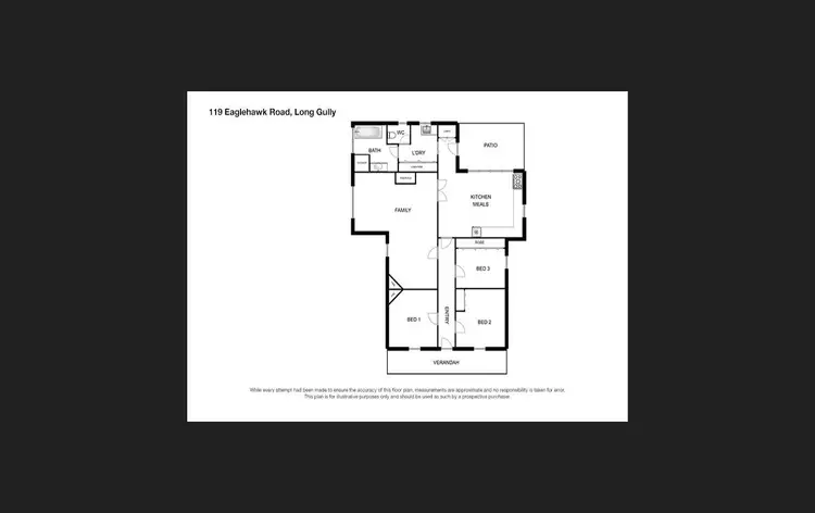 Floorplan of Homely house listing, 119 Eaglehawk Road, Long Gully VIC 3550