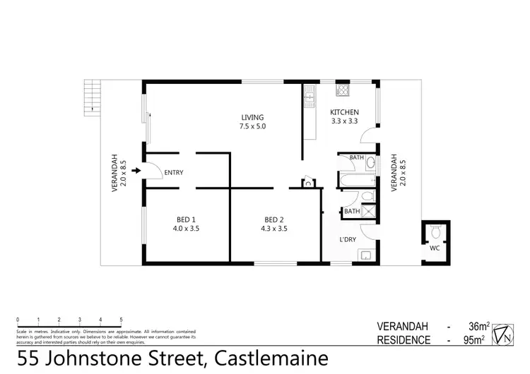Floorplan of Homely house listing, 55 Johnstone Street, Castlemaine VIC 3450