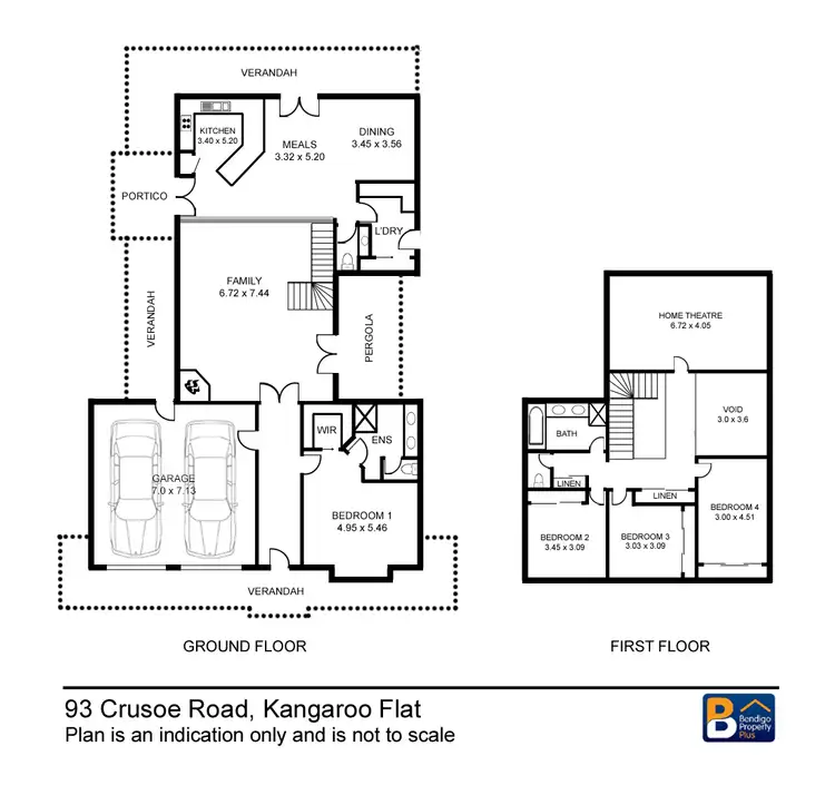 Floorplan of Homely house listing, 93 Crusoe Rd, Kangaroo Flat VIC 3555
