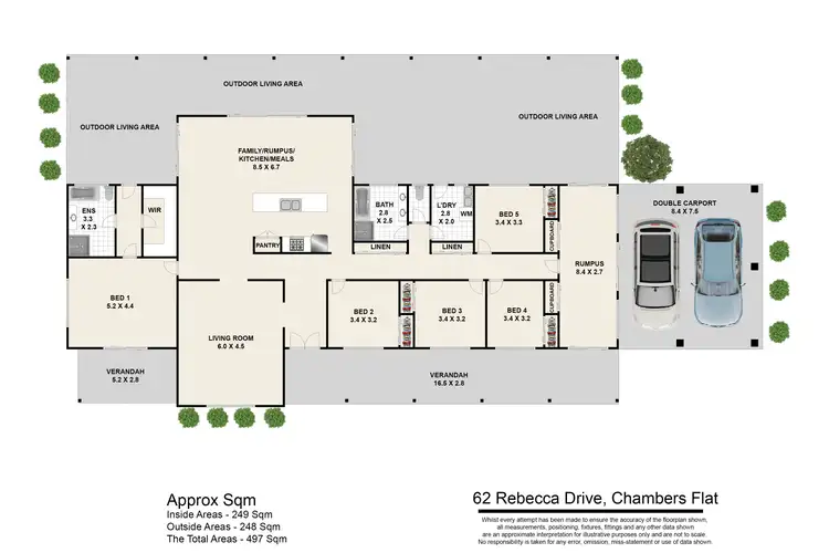 Floorplan of Homely rural property listing, 62 Rebecca Drive, Chambers Flat QLD 4133