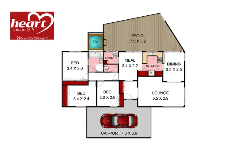 Floorplan of Homely house listing, 6 Natalie Court, Sale VIC 3850