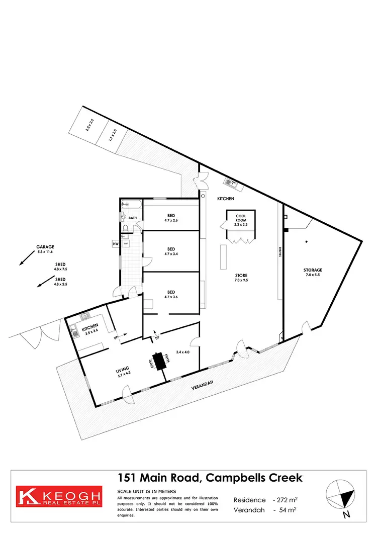 Floorplan of Homely house listing, 151 Main Road, Campbells Creek VIC 3451