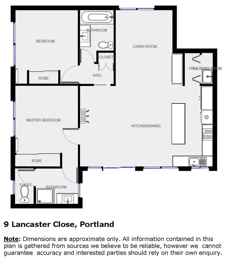 Floorplan of Homely unit listing, 9 Lancaster Close, Portland VIC 3305