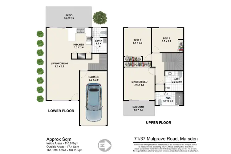 Floorplan of Homely townhouse listing, 71/37 Mulgrave Road, Marsden QLD 4132