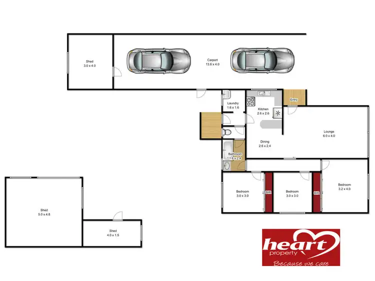Floorplan of Homely house listing, 14 Overend Crescent, Sale VIC 3850