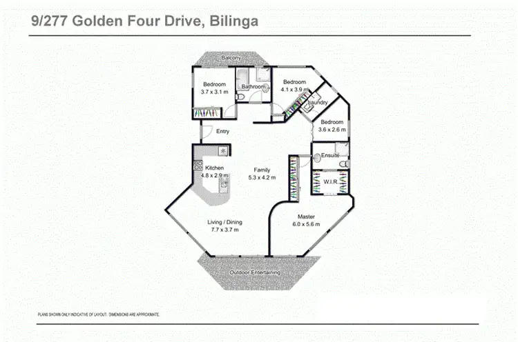Floorplan of Homely apartment listing, 9/277 Golden Four Drive, Bilinga QLD 4225
