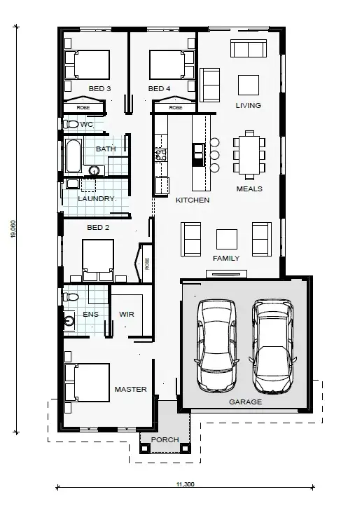 Floorplan of Homely house listing, 44 Blue Bell Drive, Craigieburn VIC 3064