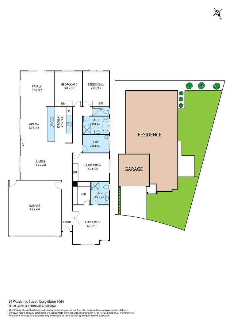 Floorplan of Homely house listing, 65 Wattletree Street, Craigieburn VIC 3064