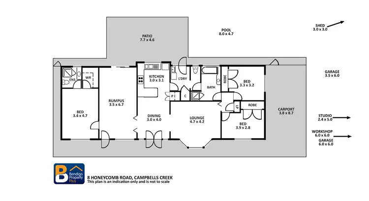 Floorplan of Homely house listing, 8 Honeycomb Road, Campbells Creek VIC 3451