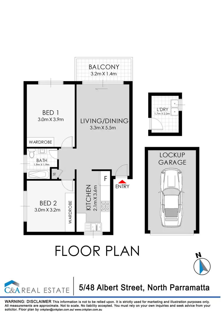 Floorplan of Homely unit listing, 5/48 Albert Street, North Parramatta NSW 2151