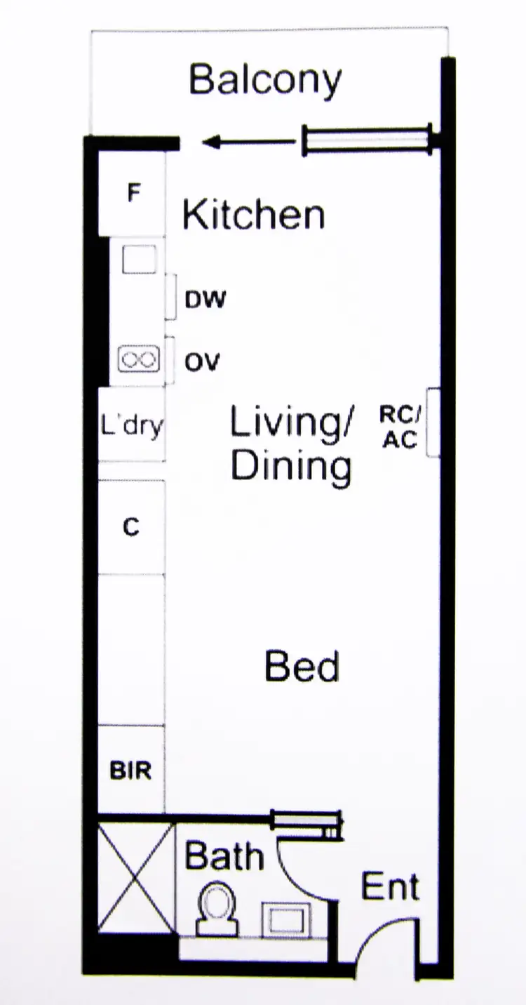 Floorplan of Homely studio listing, 815/30 - 34 Bray Street, South Yarra VIC 3141