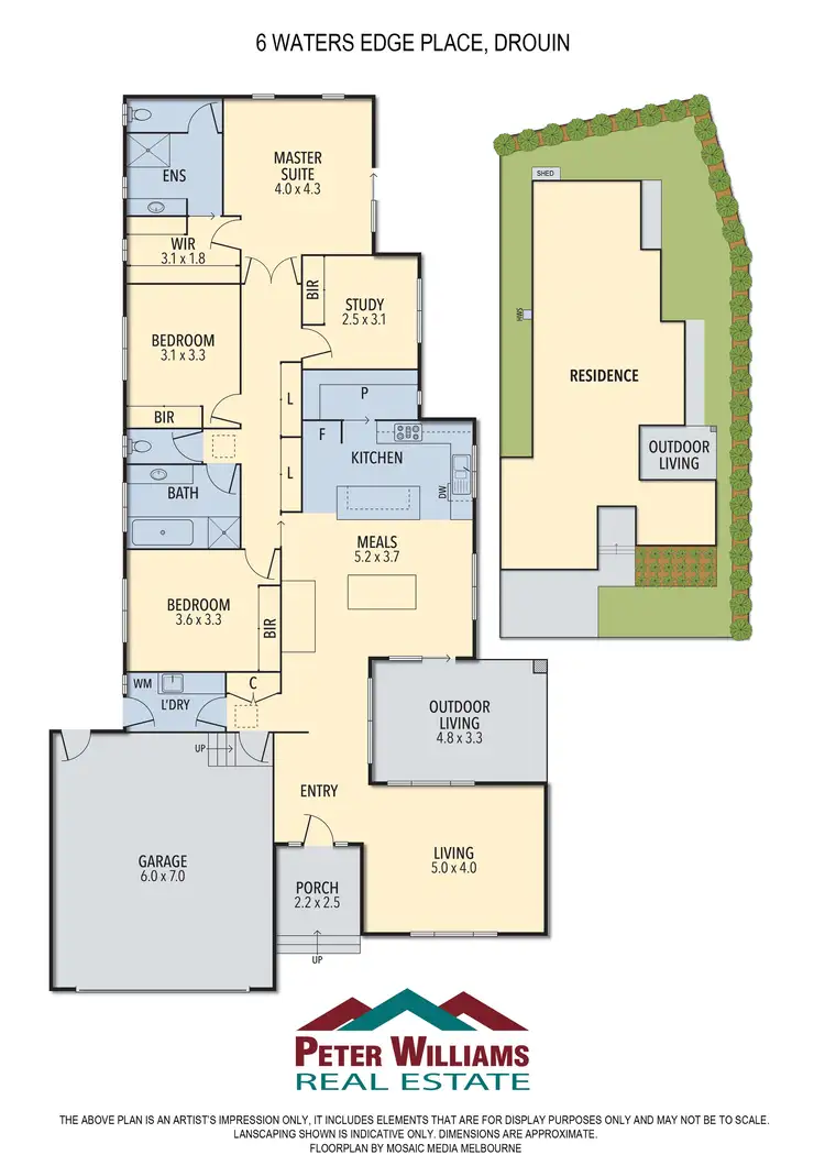 Floorplan of Homely house listing, 6 Waters Edge Place, Drouin VIC 3818
