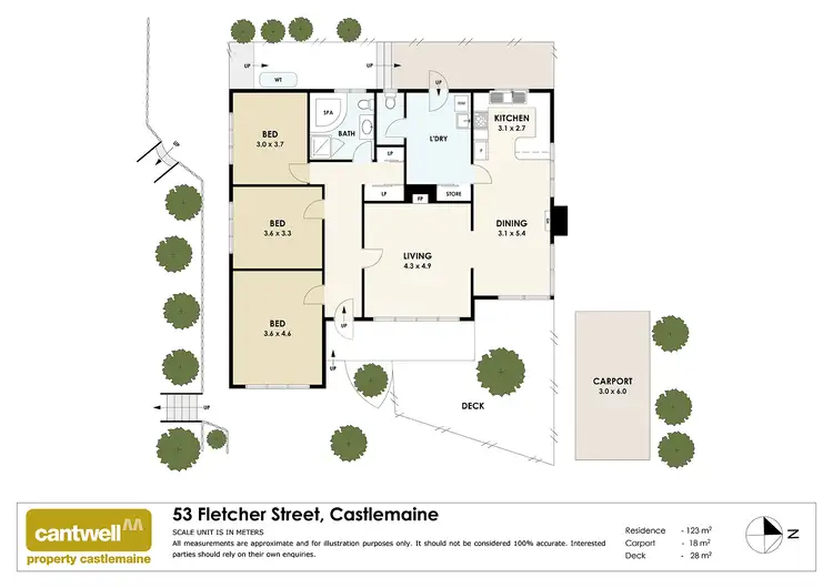 Floorplan of Homely house listing, 53 Fletcher Street, Castlemaine VIC 3450