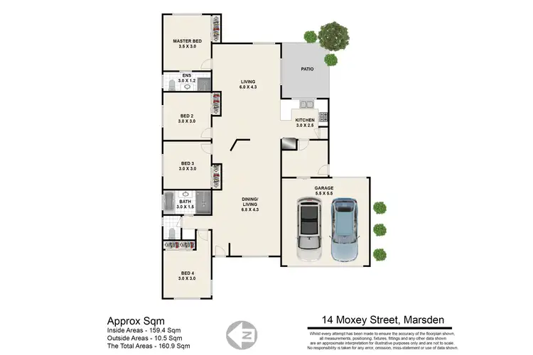Floorplan of Homely house listing, 14 Moxey Street, Marsden QLD 4132