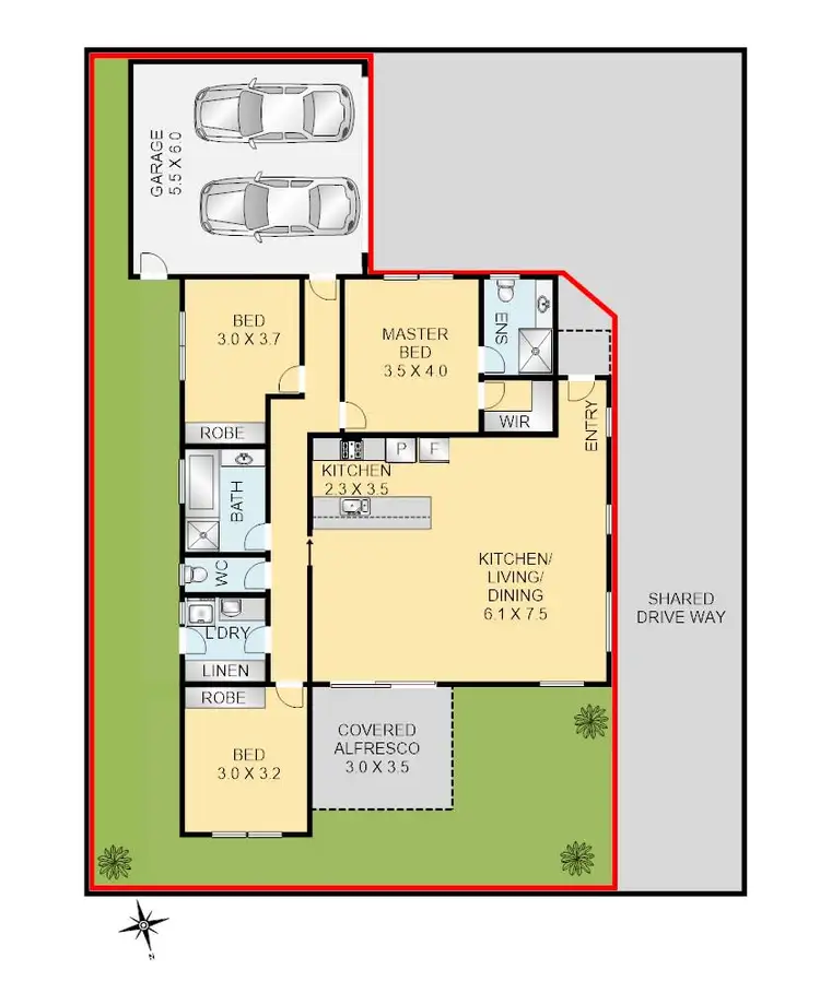 Floorplan of Homely townhouse listing, 2/17 Toyne Avenue, Hamlyn Heights VIC 3215