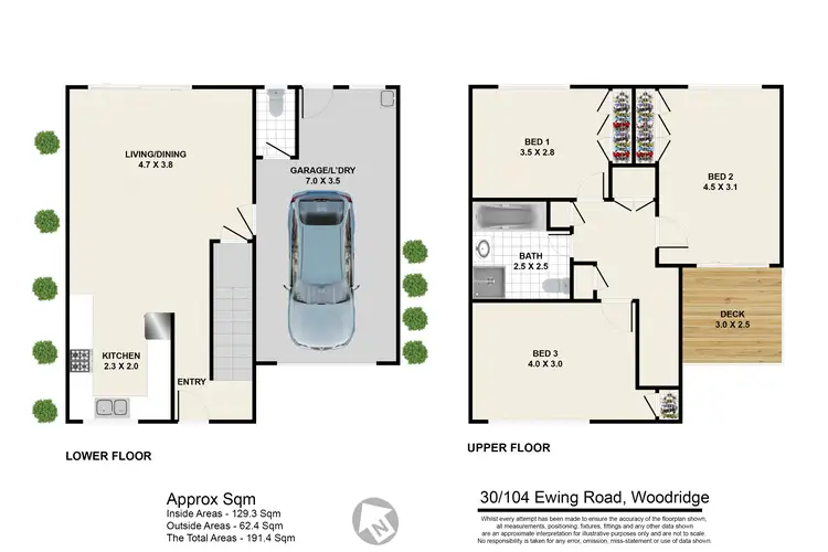 Floorplan of Homely townhouse listing, 30/104 Ewing Road, Woodridge QLD 4114