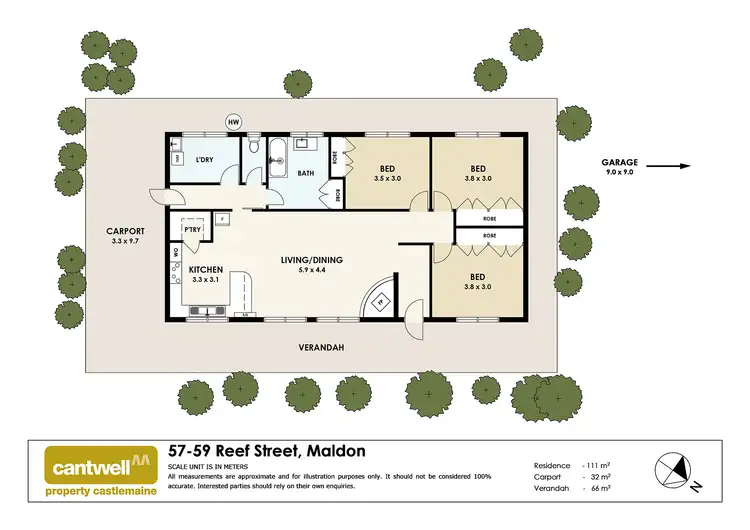 Floorplan of Homely house listing, 57-59 Reef Street, Maldon VIC 3463