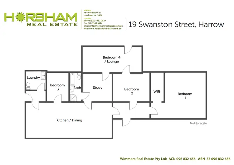 Floorplan of Homely rural property listing, 19 Swanston Street, Harrow VIC 3317