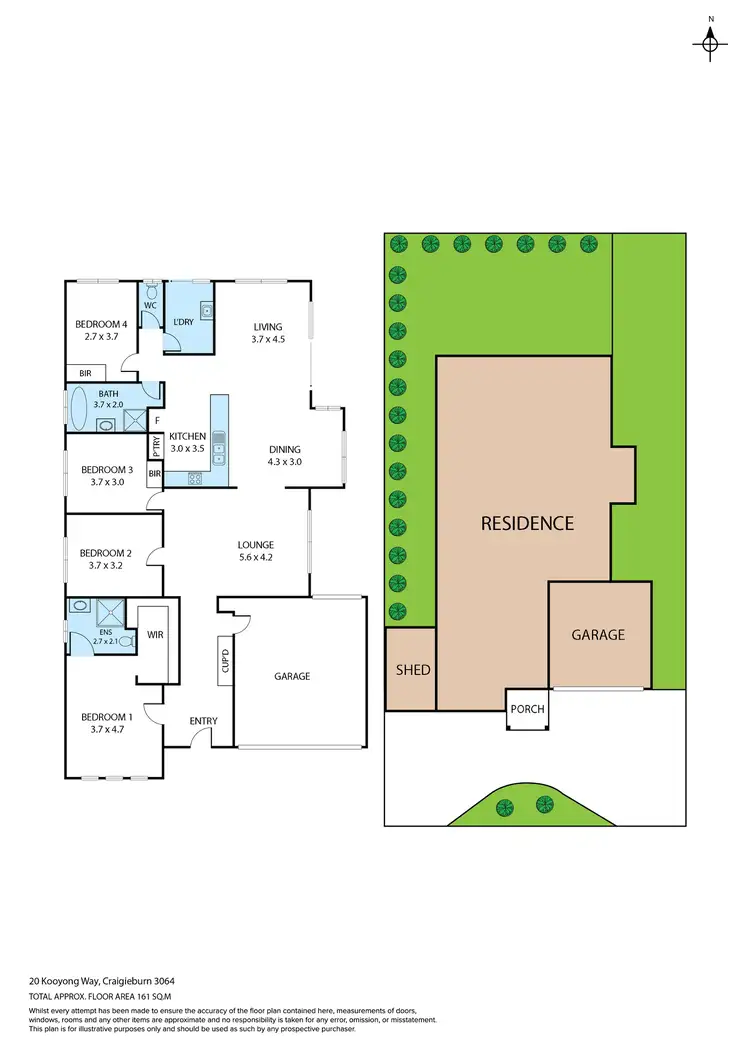 Floorplan of Homely house listing, 20 Kooyong Way, Craigieburn VIC 3064