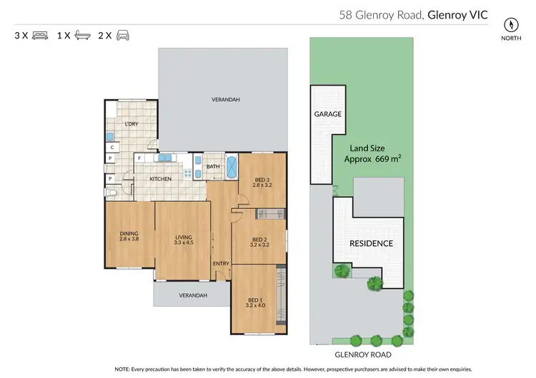 Floorplan of Homely house listing, 58 Glenroy Road, Glenroy VIC 3046