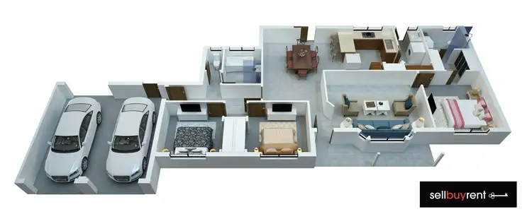 Floorplan of Homely house listing, 1 EAGLE COURT, Wodonga VIC 3690