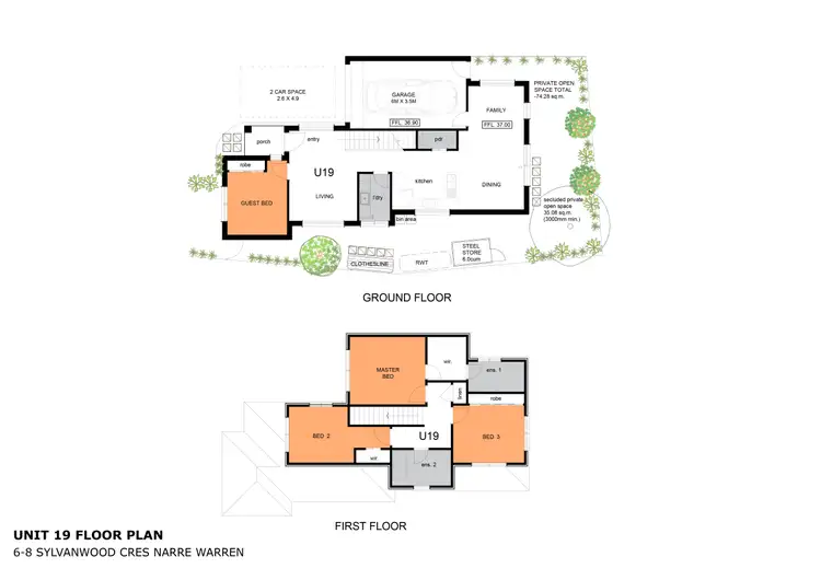 Floorplan of Homely house listing, 19/6-8 Sylvanwood Crescent, Narre Warren VIC 3805