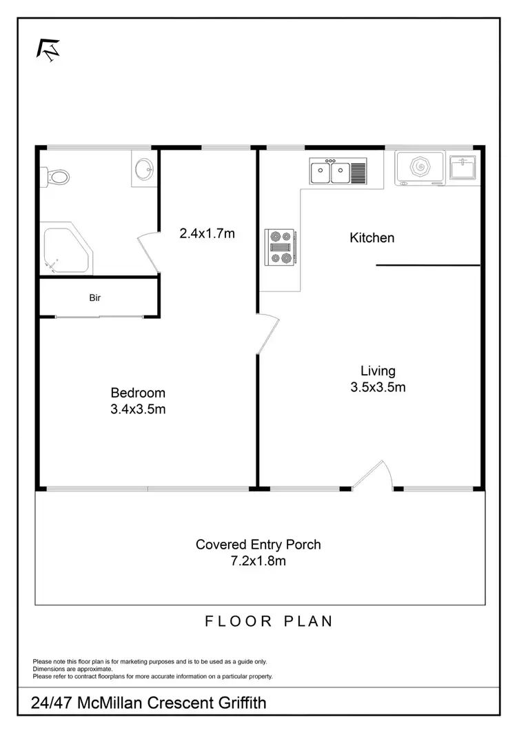 Floorplan of Homely apartment listing, 24/47 McMillan Crescent, Griffith ACT 2603