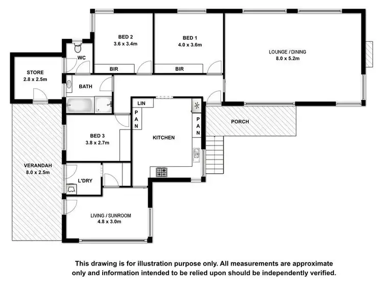 Floorplan of Homely house listing, 15 Renfrey Place, Mount Gambier SA 5290