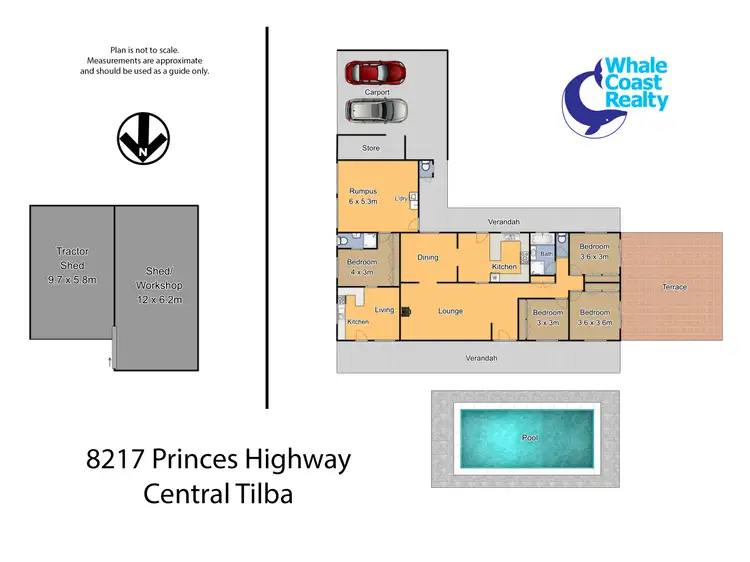 Floorplan of Homely rural property listing, 8217 Princes Highway, Central Tilba NSW 2546