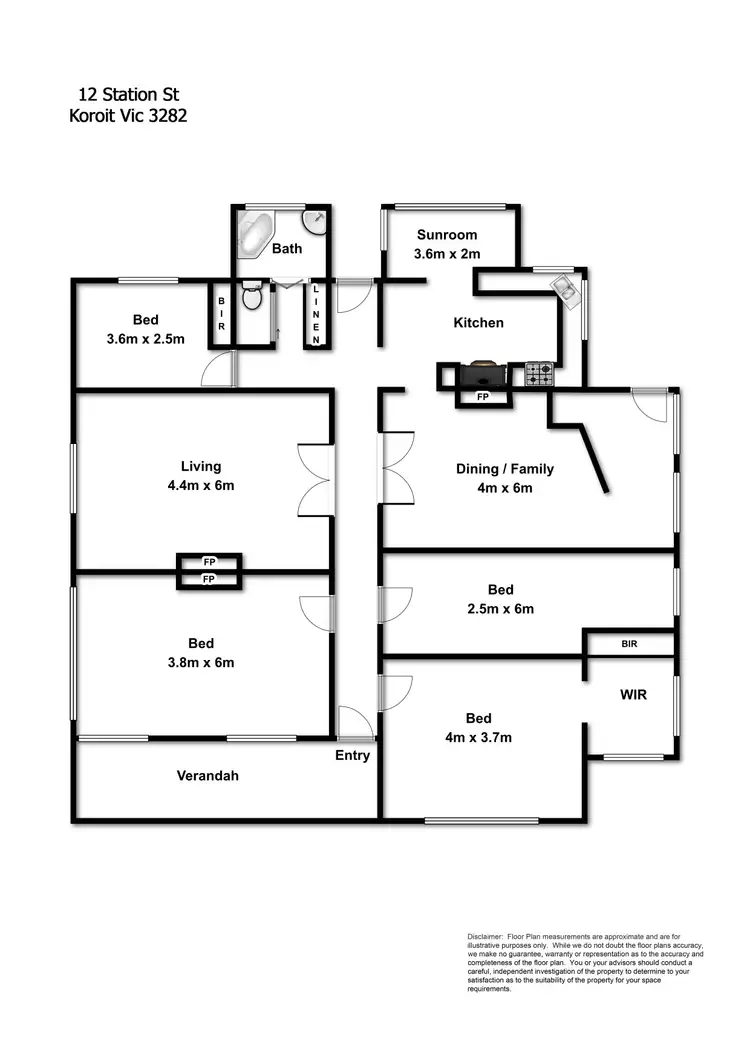Floorplan of Homely house listing, 12 Station Street, Koroit VIC 3282