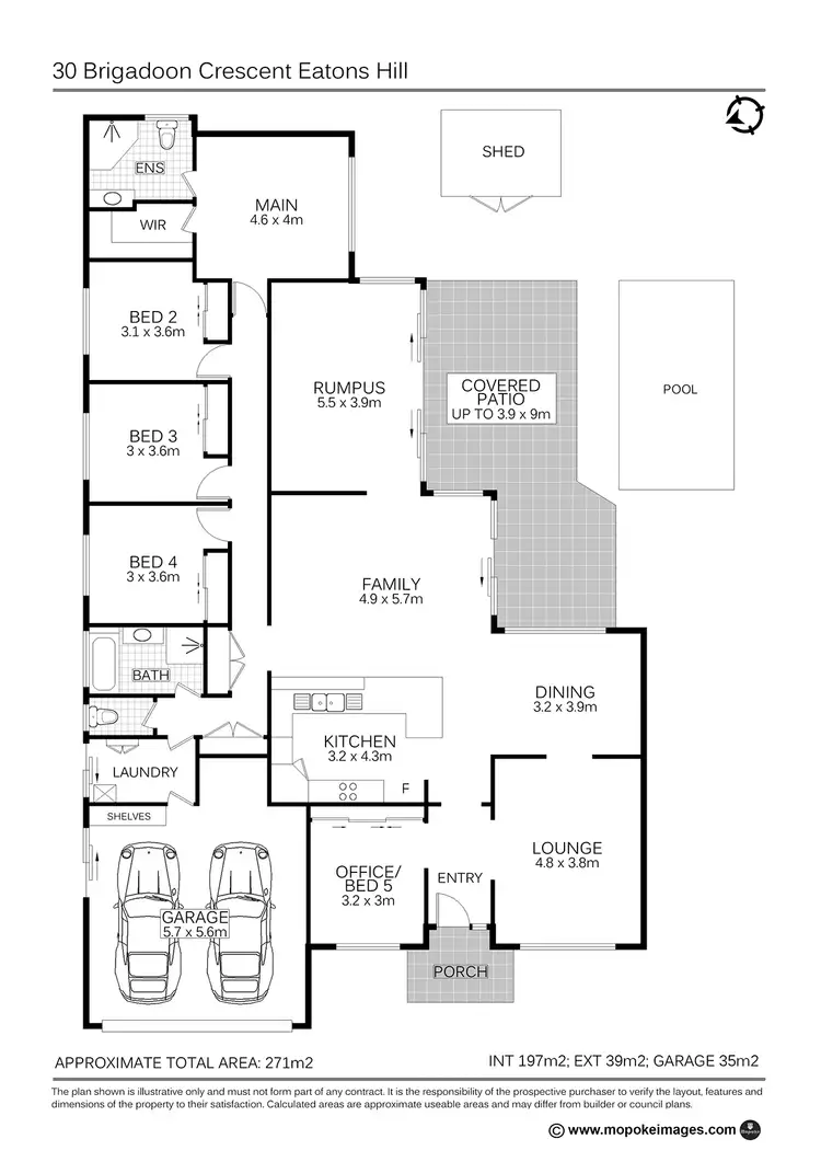 Floorplan of Homely house listing, 30 Brigadoon Crescent, Eatons Hill QLD 4037