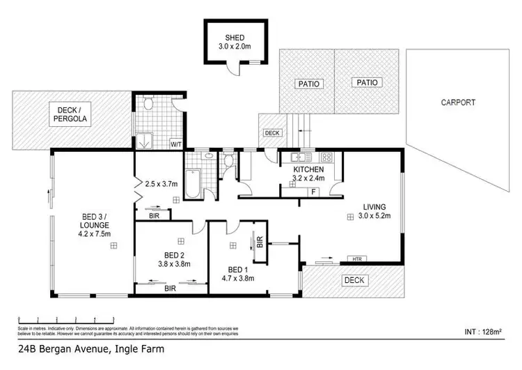 Floorplan of Homely house listing, 24B Bergan Avenue, Ingle Farm SA 5098