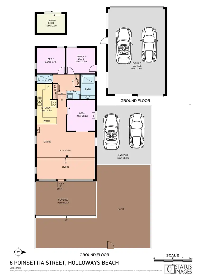Floorplan of Homely house listing, 8 Poinsettia Street, Holloways Beach QLD 4878