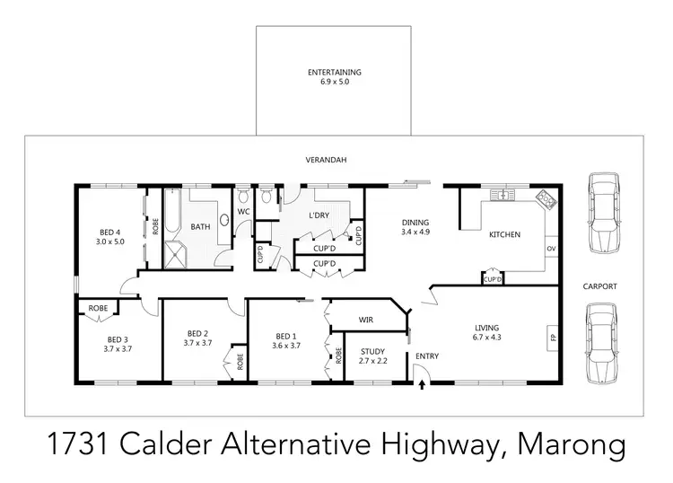 Floorplan of Homely house listing, 1731 Calder Alternative Highway, Marong VIC 3515