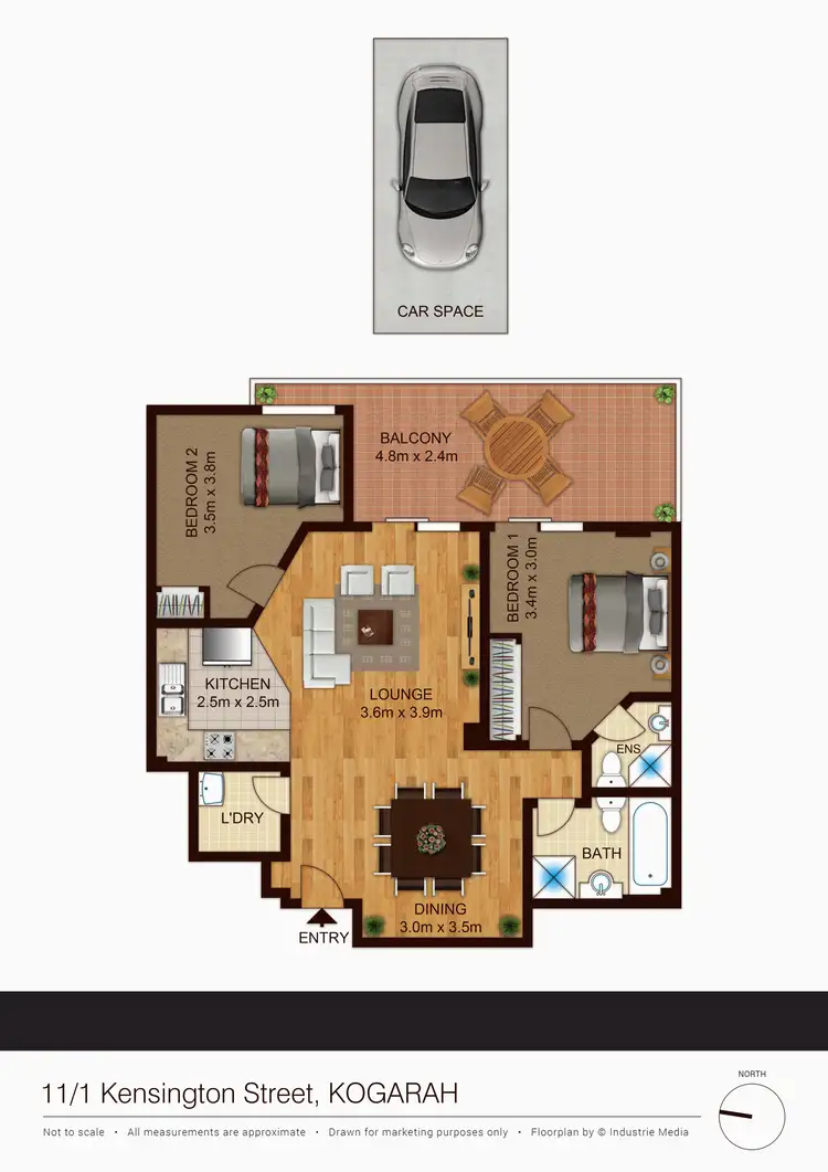 Floorplan of Homely apartment listing, 11/1 Kensington St, Kogarah NSW 2217