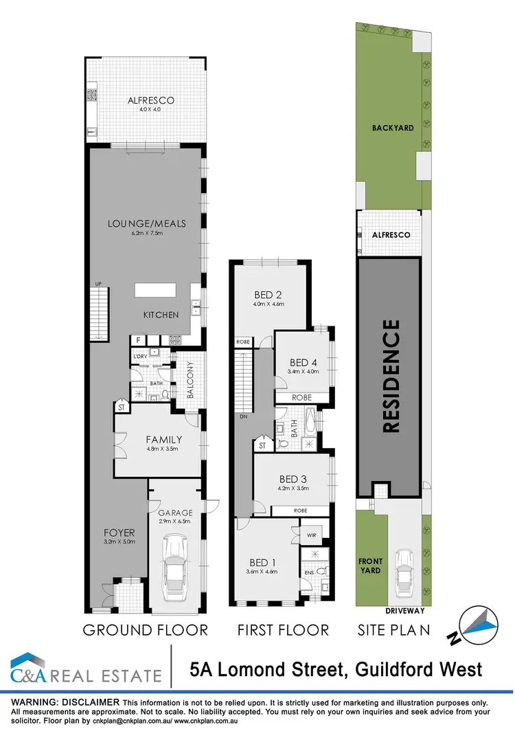 Floorplan of Homely semi-detached listing, 5A Lomond Street, Guildford NSW 2161