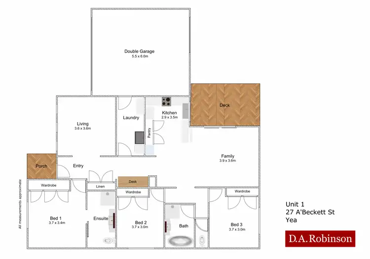 Floorplan of Homely townhouse listing, 2/27 Abeckett Street, Yea VIC 3717