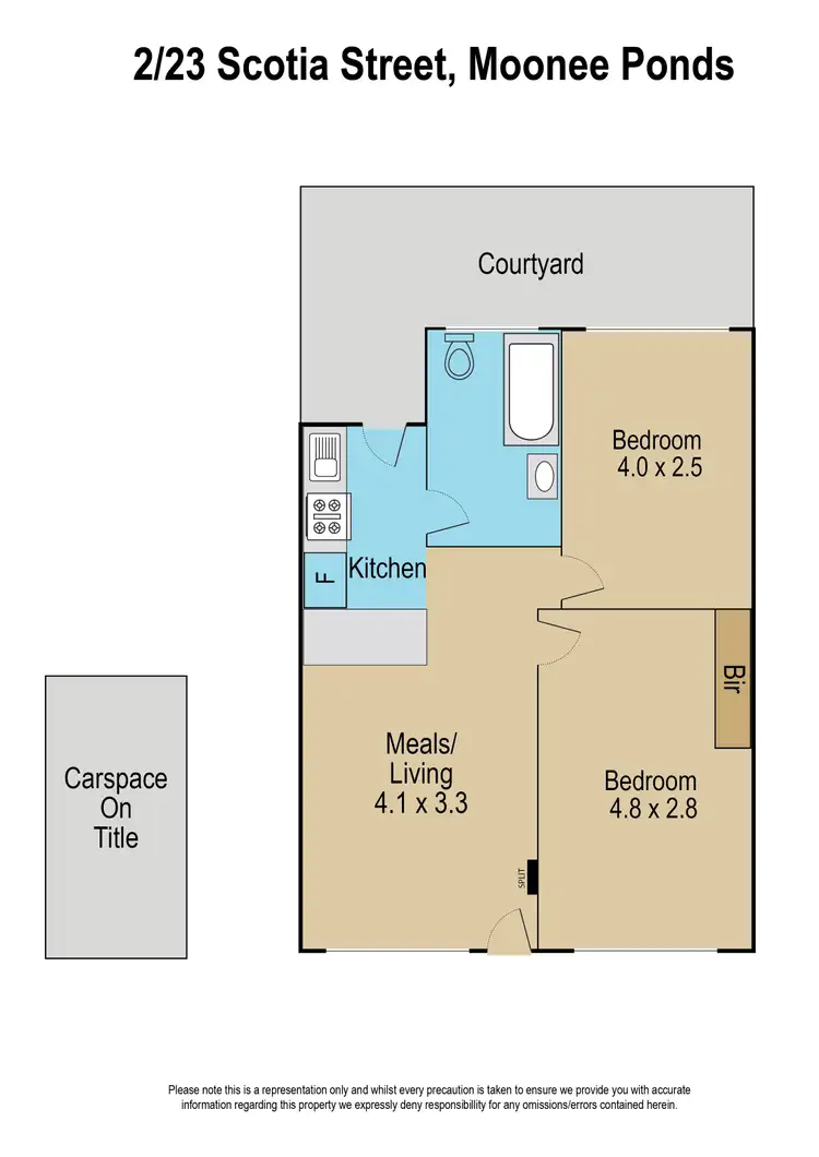 Floorplan of Homely apartment listing, 2/23 Scotia Street, Moonee Ponds VIC 3039