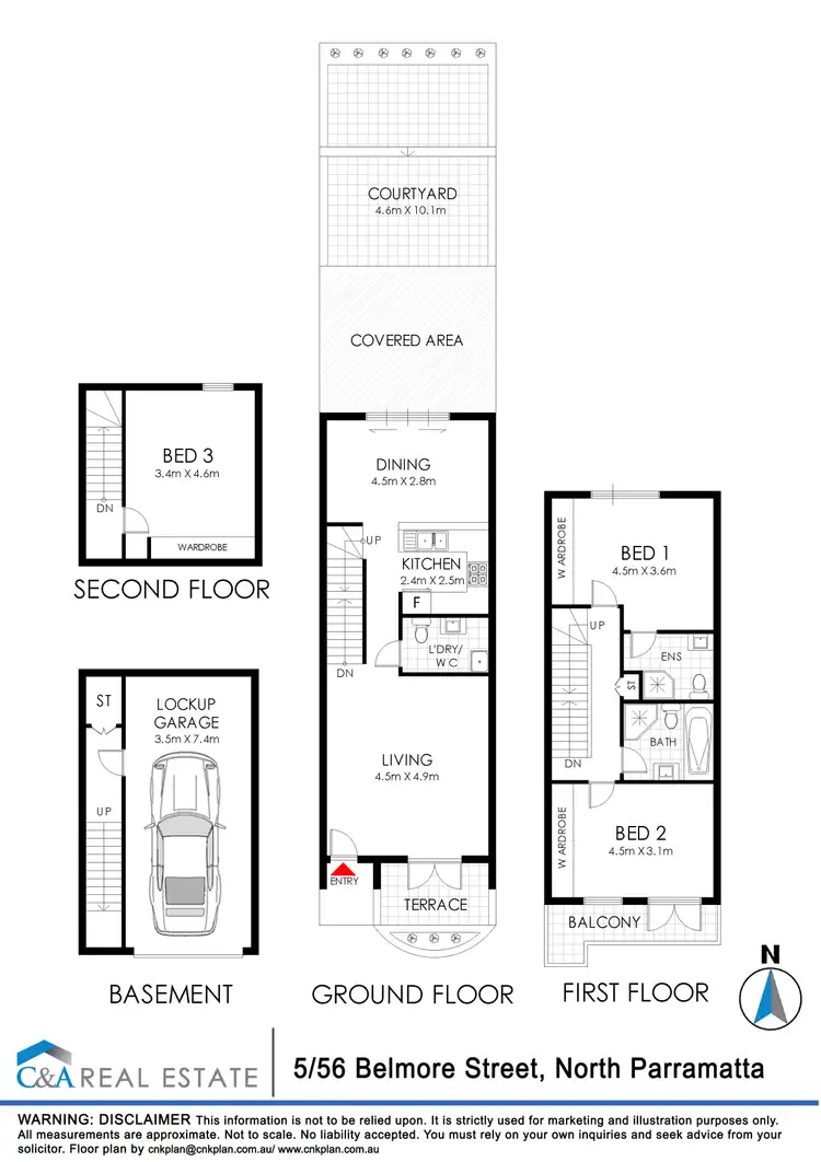 Floorplan of Homely townhouse listing, 5/56 Belmore Street, North Parramatta NSW 2151