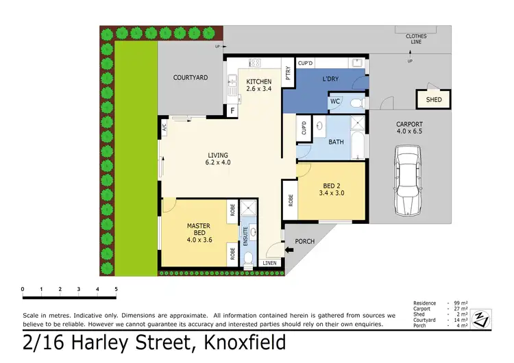 Floorplan of Homely unit listing, 2/16 Harley Street, Knoxfield VIC 3180