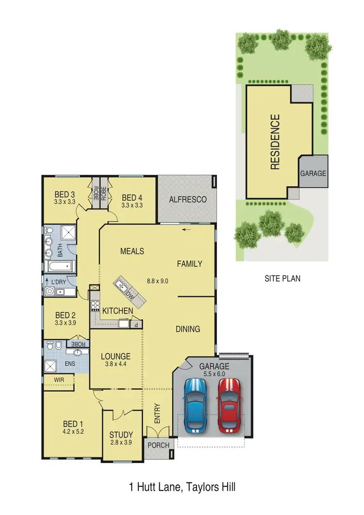 Floorplan of Homely house listing, 1 Hutt Lane, Taylors Hill VIC 3037