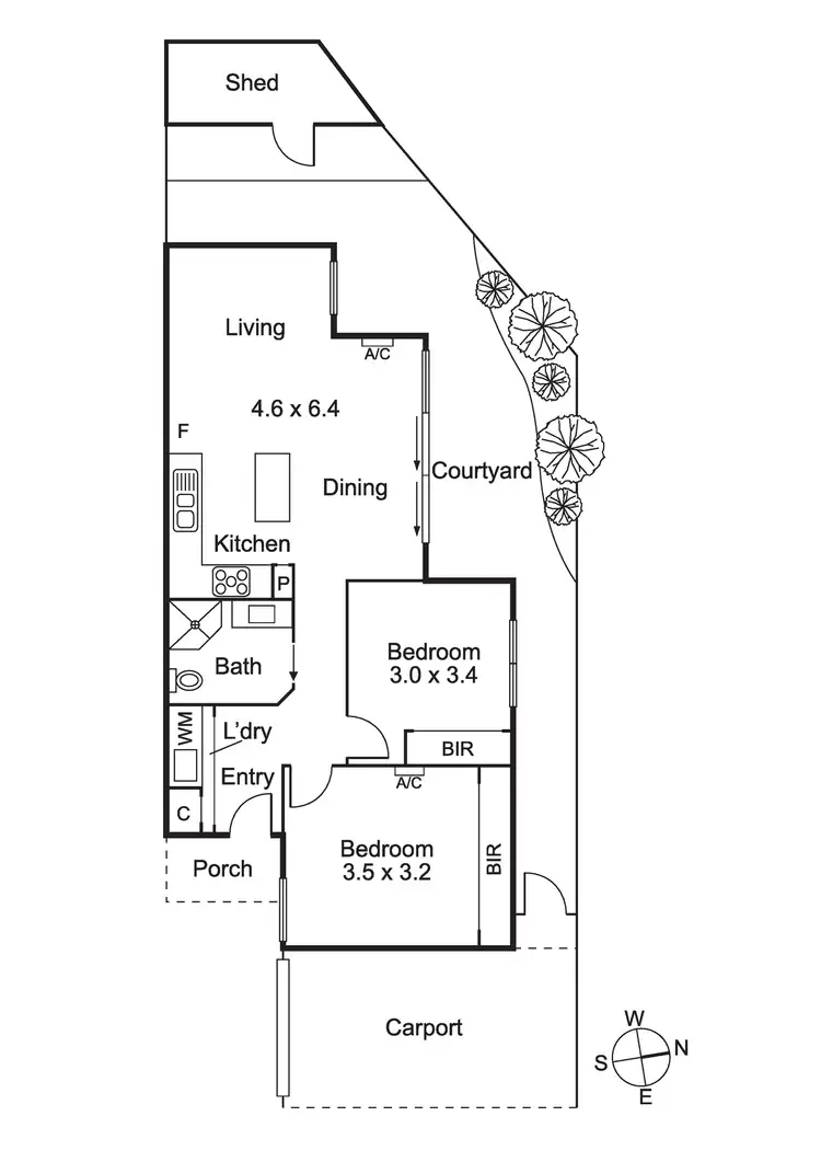 Floorplan of Homely villa listing, 4/15 Gish Court, Hadfield VIC 3046