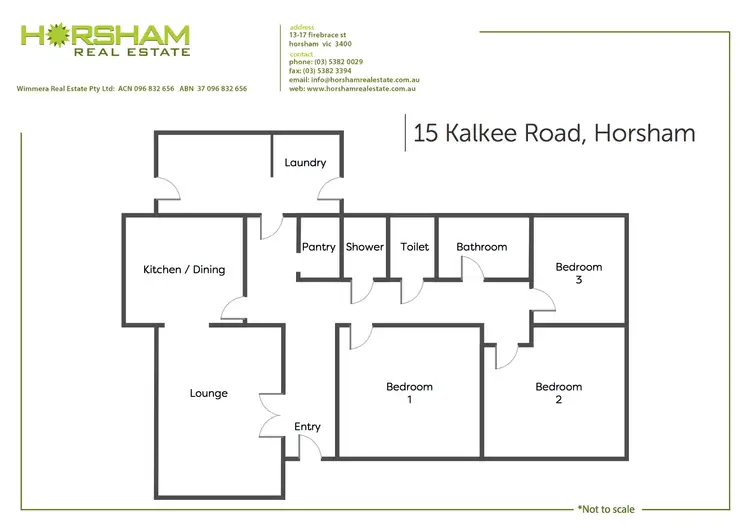 Floorplan of Homely house listing, 15 Kalkee Road, Horsham VIC 3400