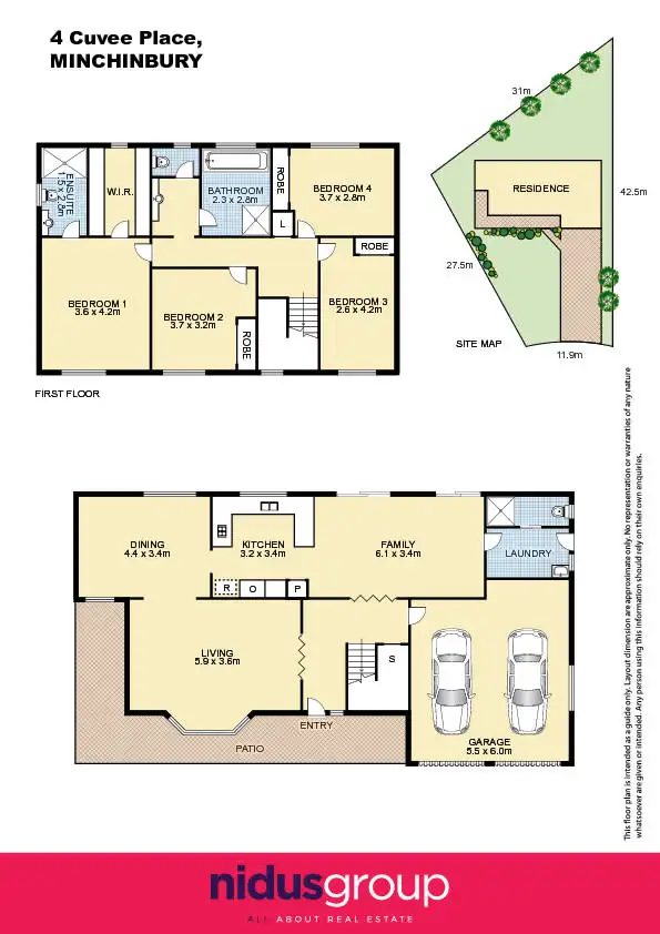 Floorplan of Homely house listing, 4 Cuvee Place, Minchinbury NSW 2770