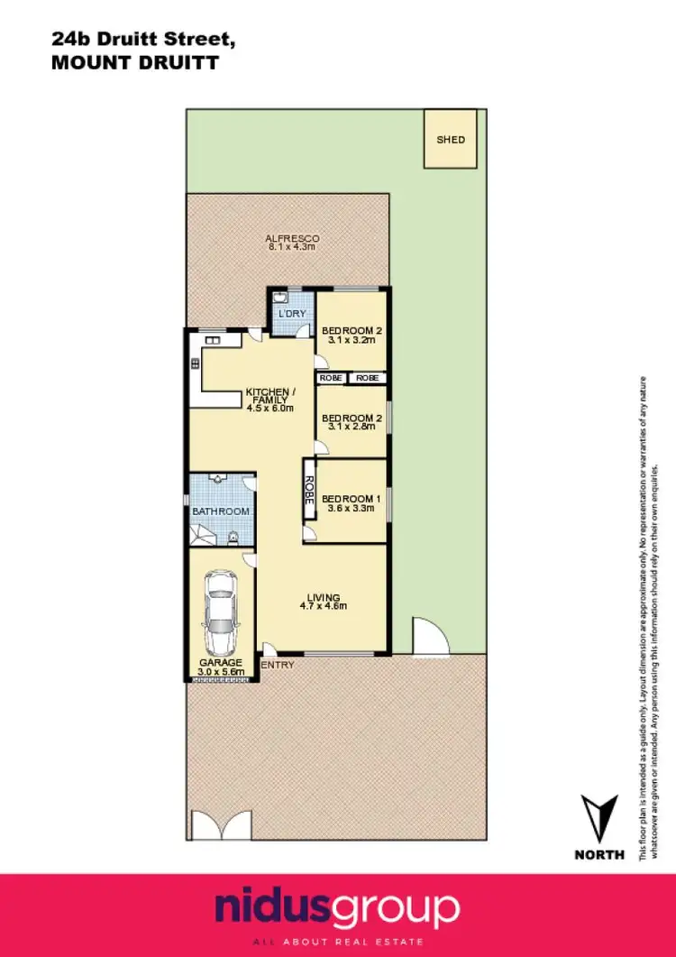 Floorplan of Homely semi-detached listing, 24B Druitt Street, Mount Druitt NSW 2770