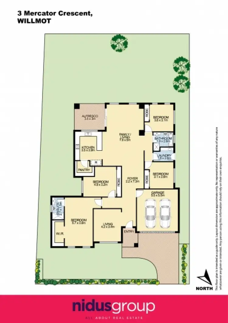 Floorplan of Homely house listing, 3 Mercator Crescent, Willmot NSW 2770