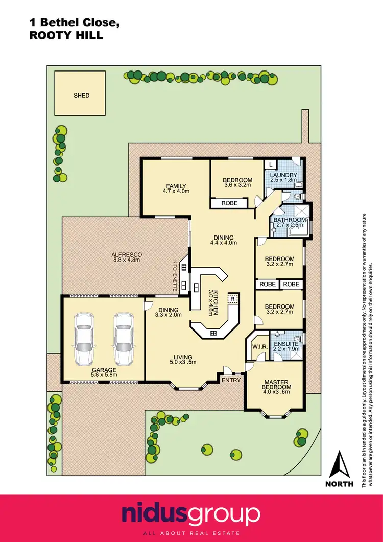 Floorplan of Homely house listing, 1 Bethel Close, Rooty Hill NSW 2766