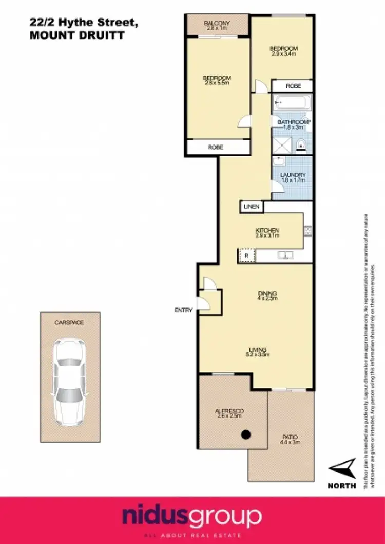 Floorplan of Homely unit listing, 22/2 Hythe Street, Mount Druitt NSW 2770